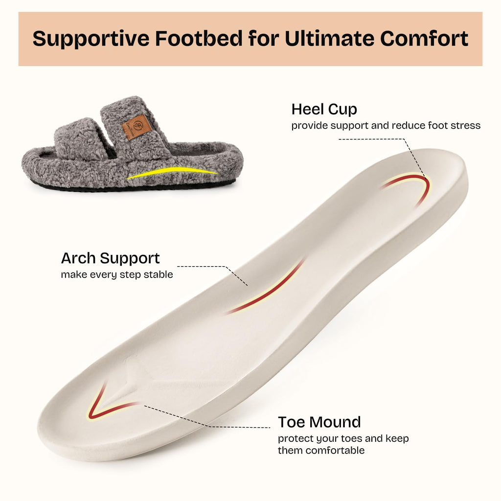 Fuzzy Memory Foam Slippers