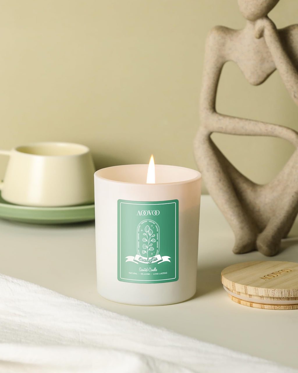 AOOVOO Lavender Candles