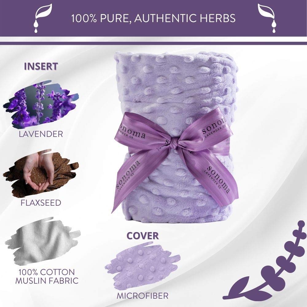 Microwaveable Lavender Heat Wrap for Neck and Shoulders