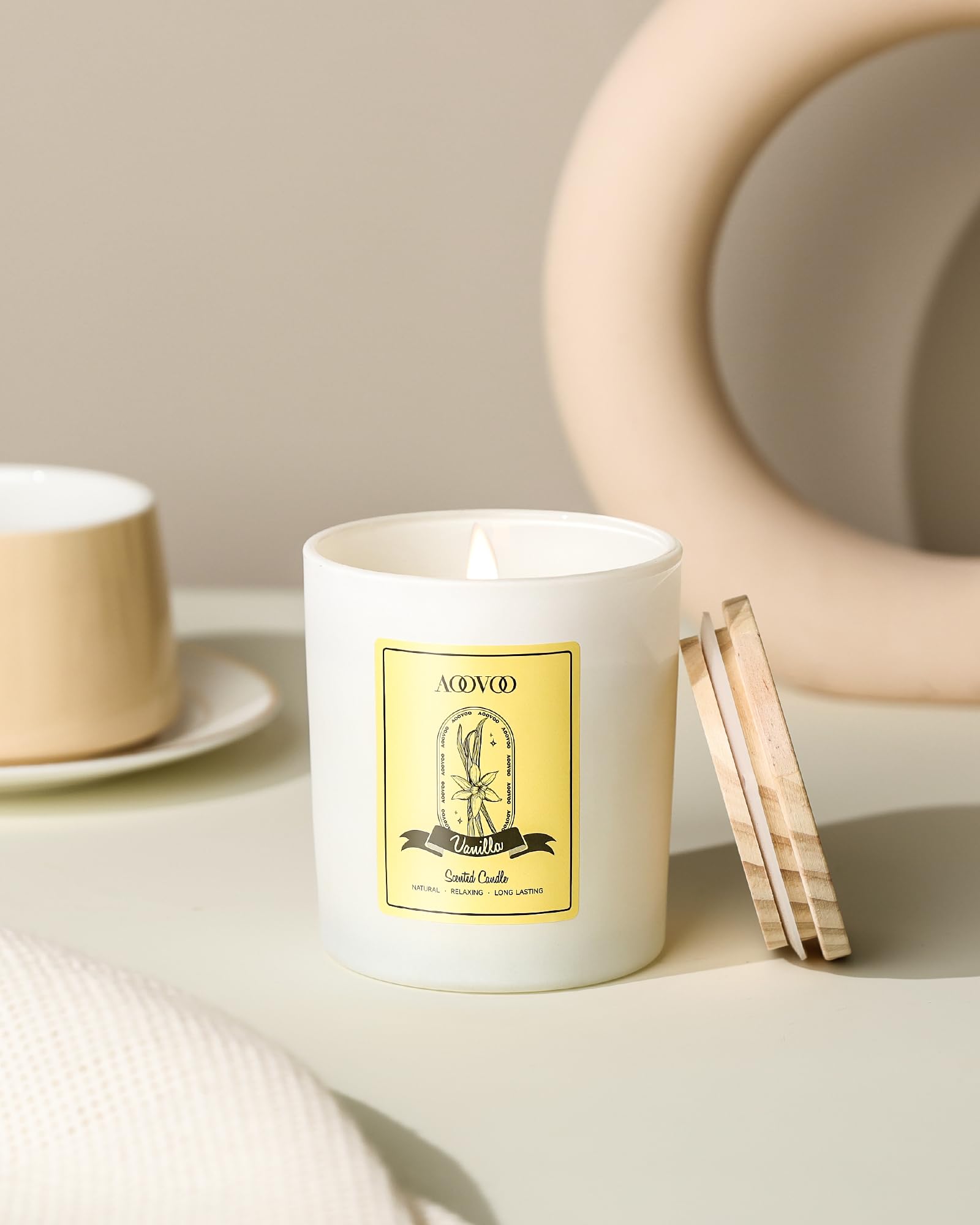 AOOVOO Lavender Candles