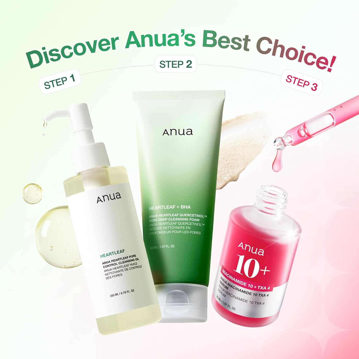 Anua 3-Step Glass Skin Beginner Set