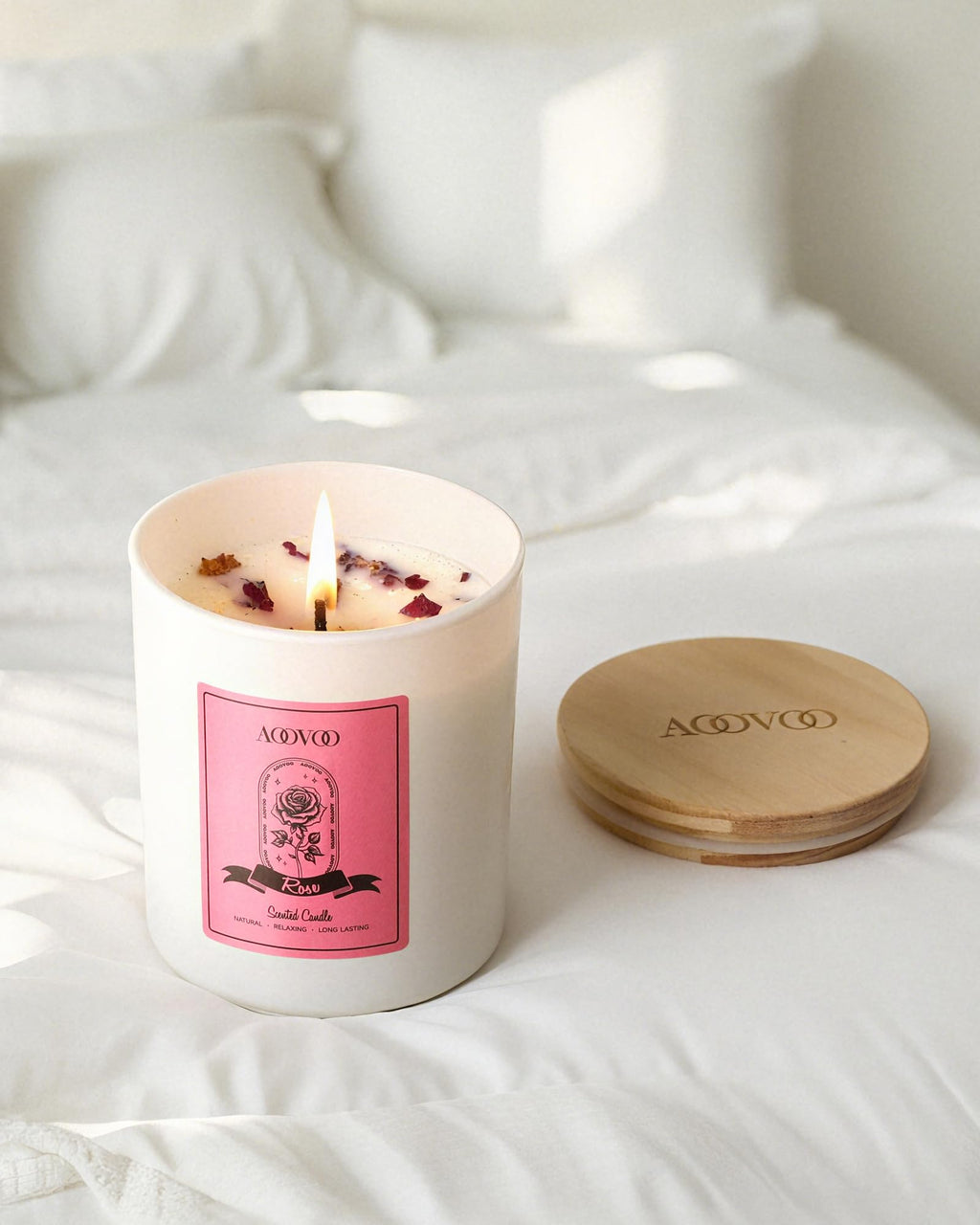 AOOVOO Lavender Candles