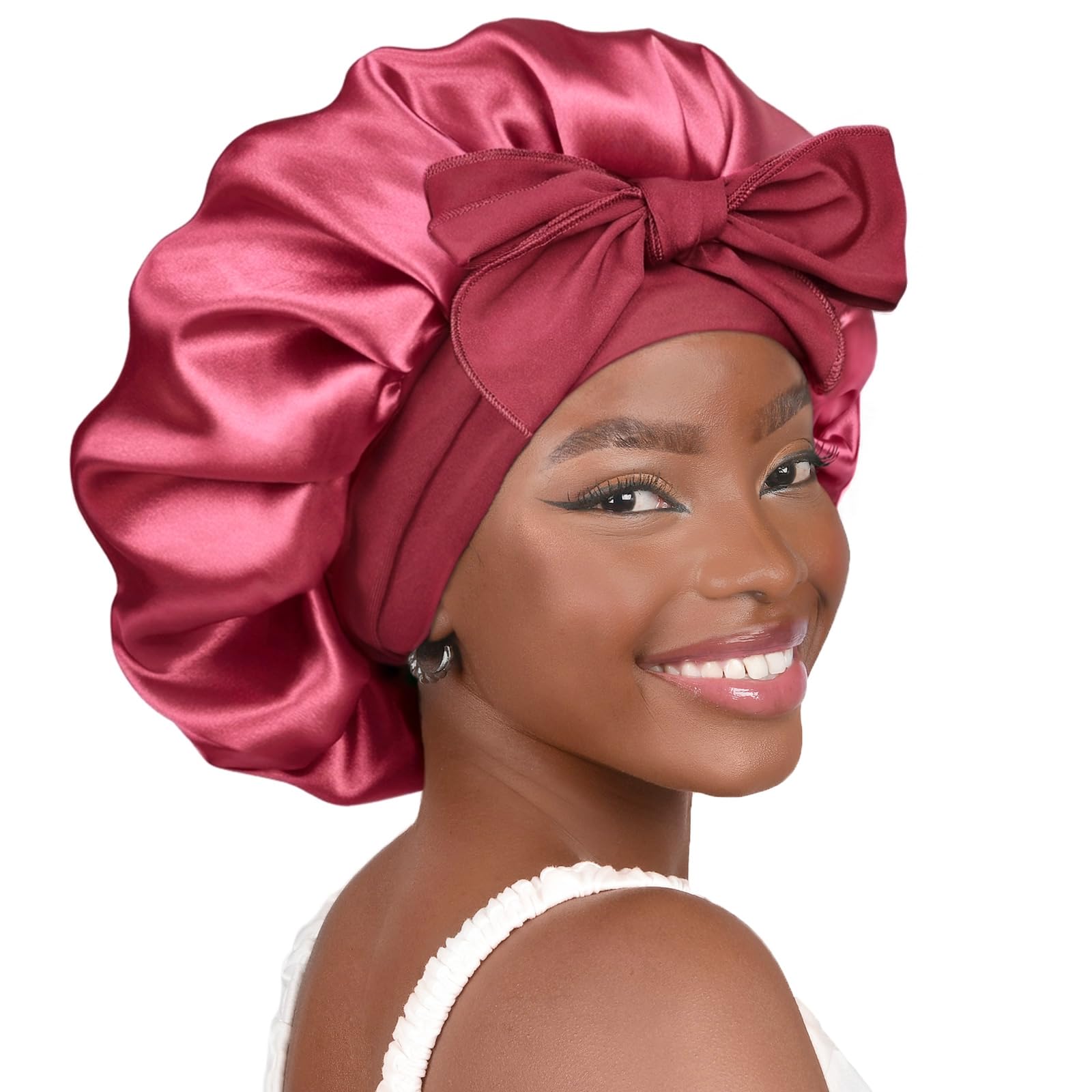 YANIBEST Adjustable Satin Bonnet