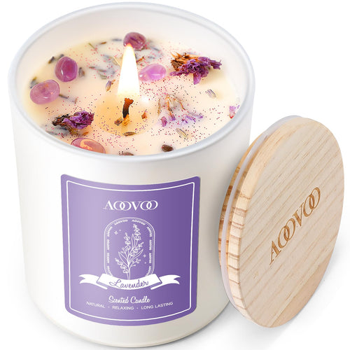 AOOVOO Lavender Candles