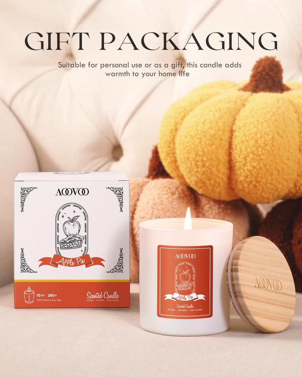 AOOVOO Lavender Candles