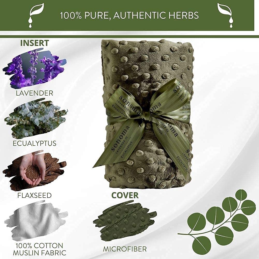 Microwaveable Lavender Heat Wrap for Neck and Shoulders