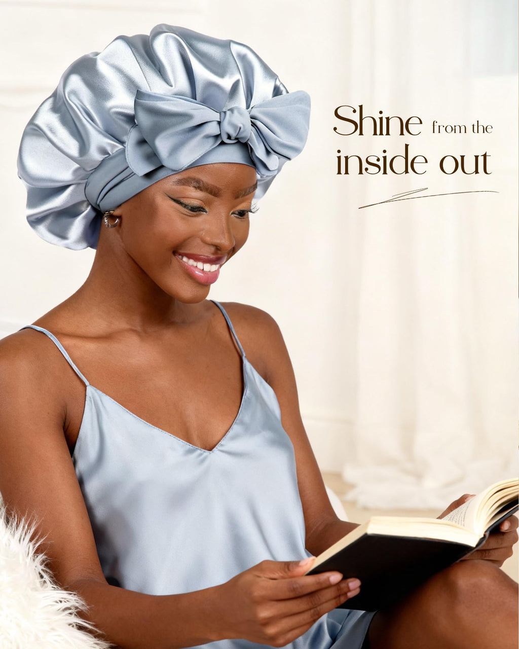YANIBEST Adjustable Satin Bonnet