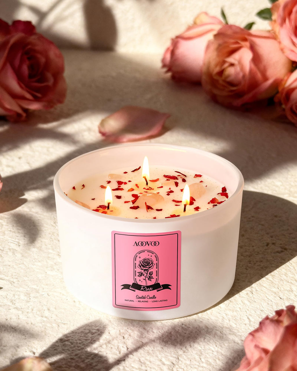 AOOVOO Lavender Candles