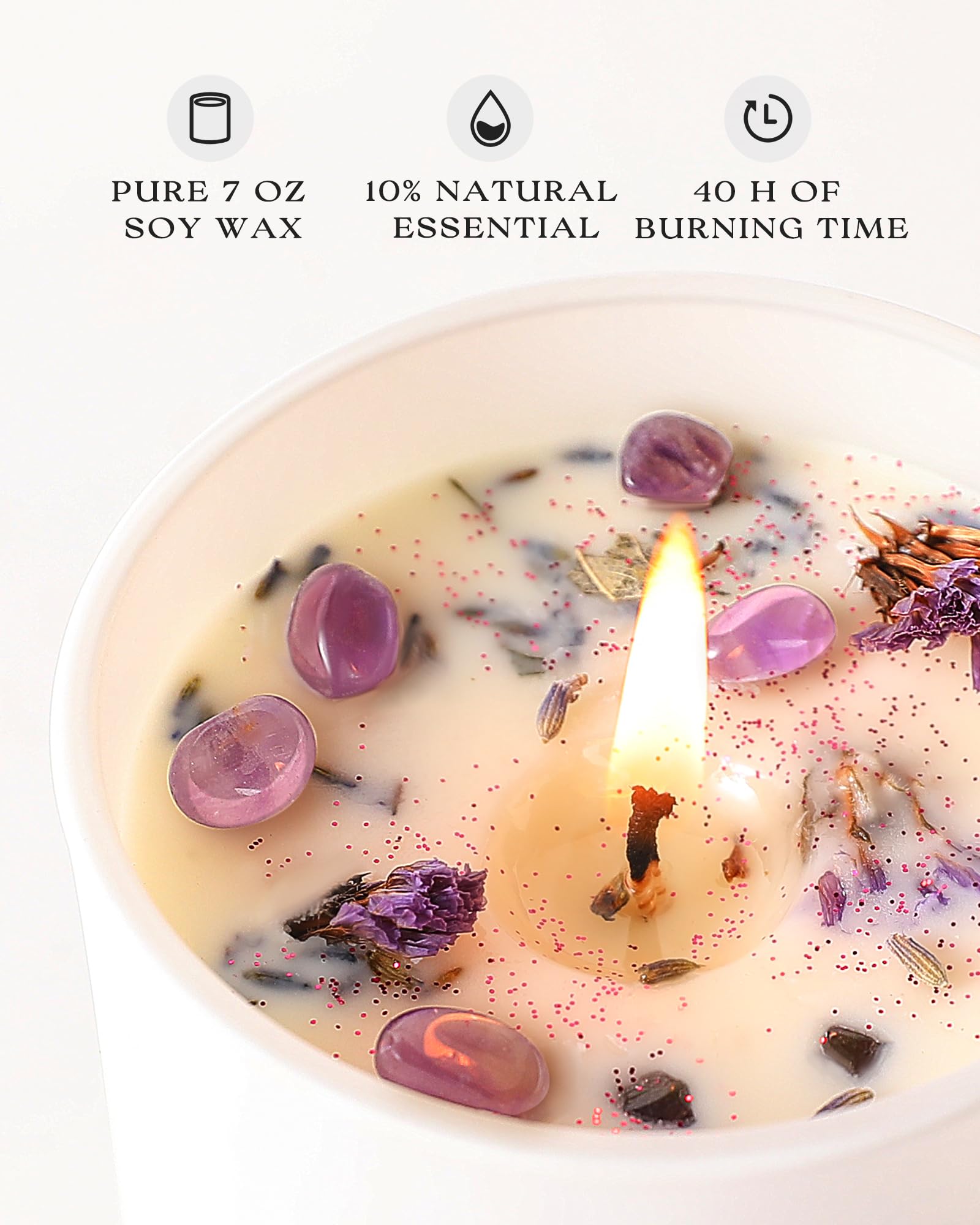 AOOVOO Lavender Candles