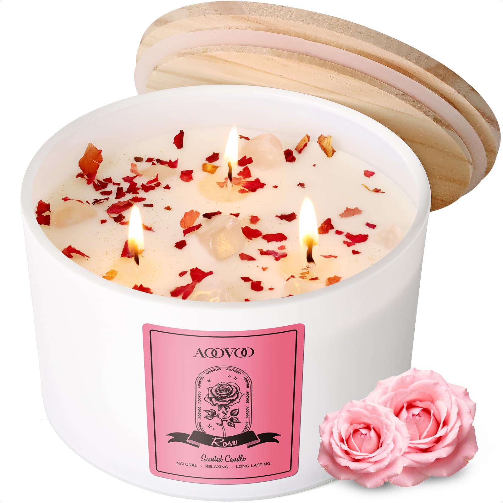AOOVOO Lavender Candles