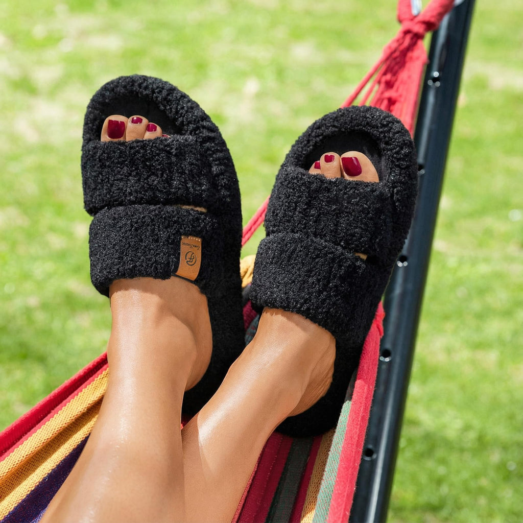 Fuzzy Memory Foam Slippers