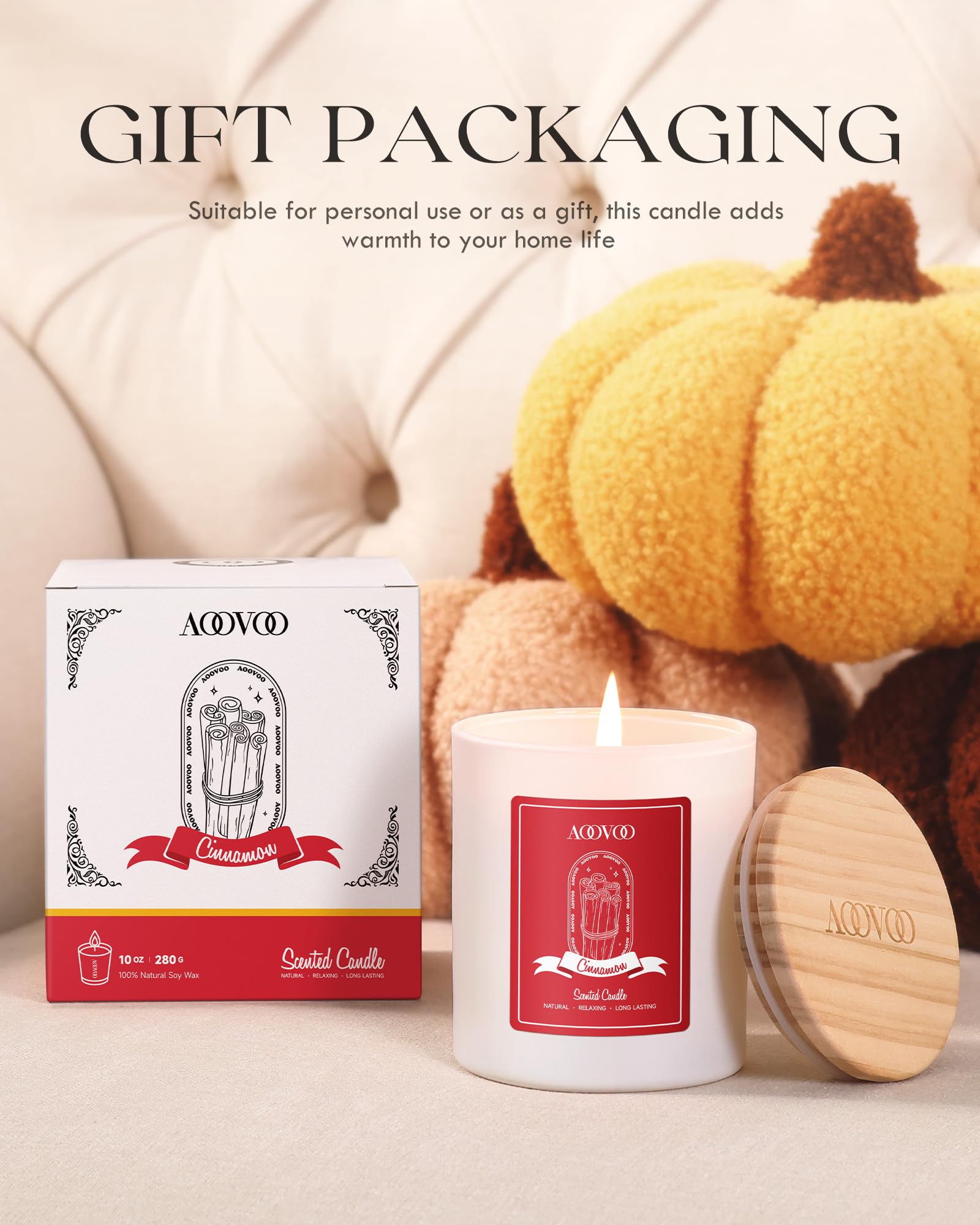 AOOVOO Lavender Candles