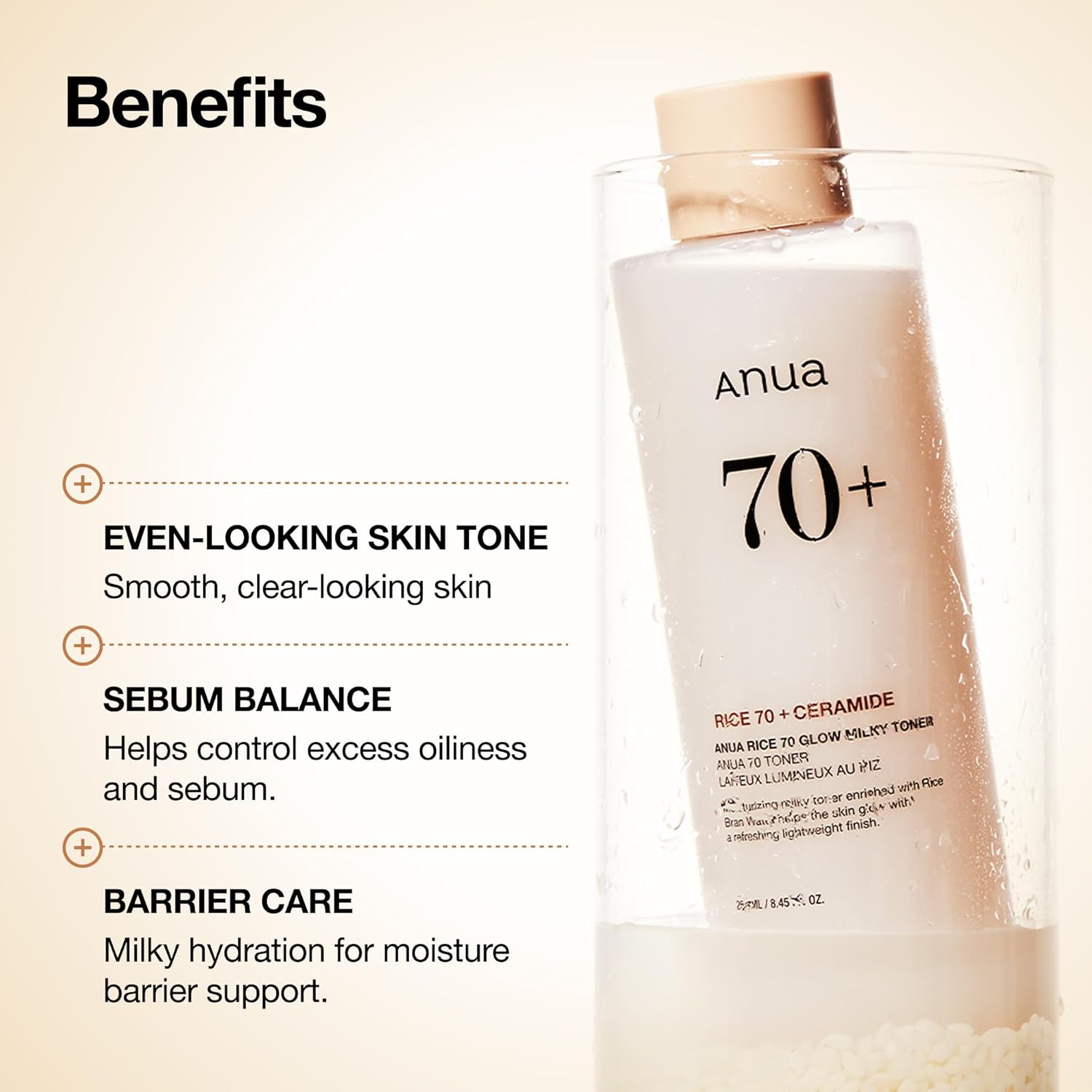 Anua Rice 70+Ceramide Glow Milky Toner
