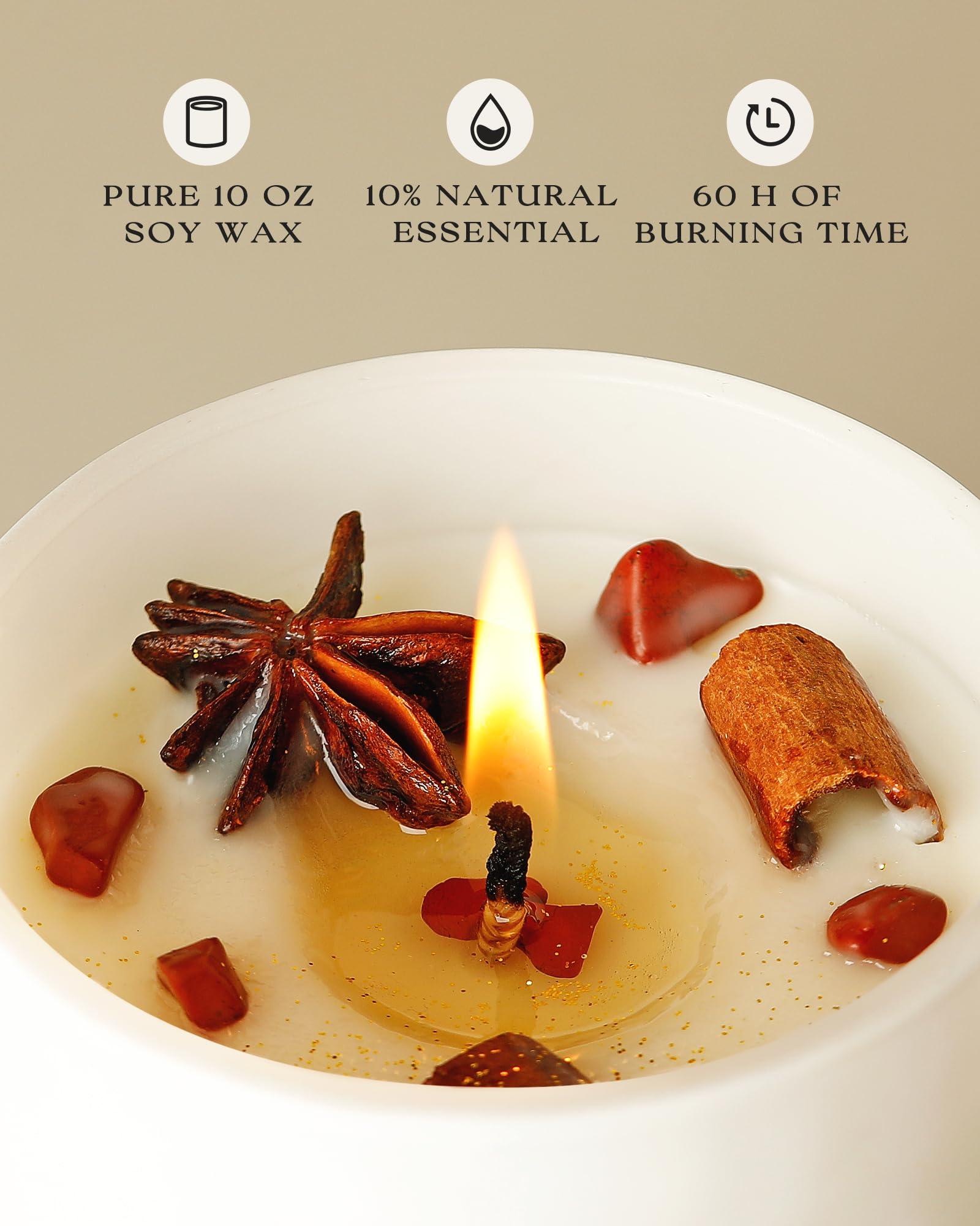 AOOVOO Lavender Candles
