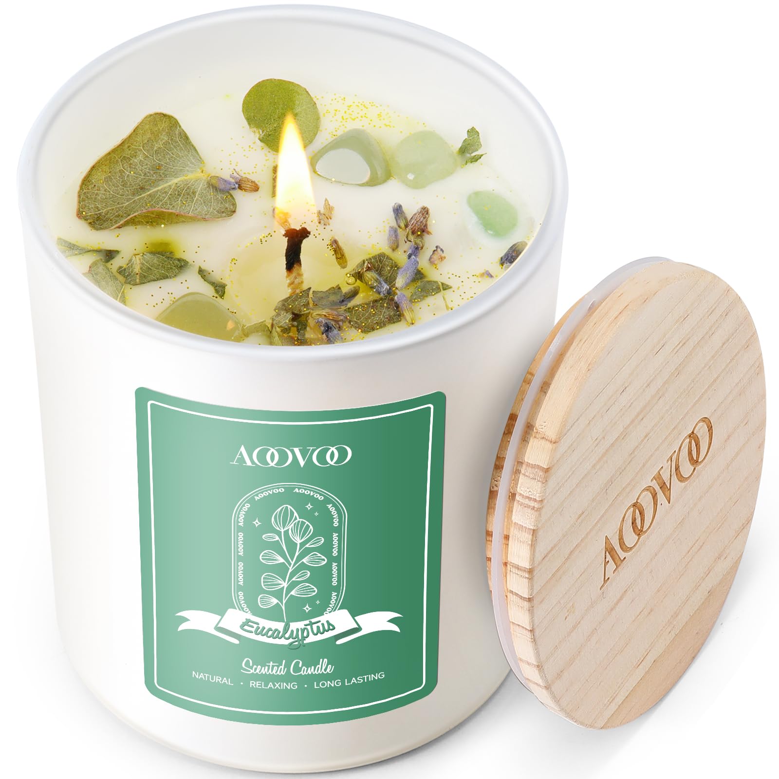 AOOVOO Lavender Candles