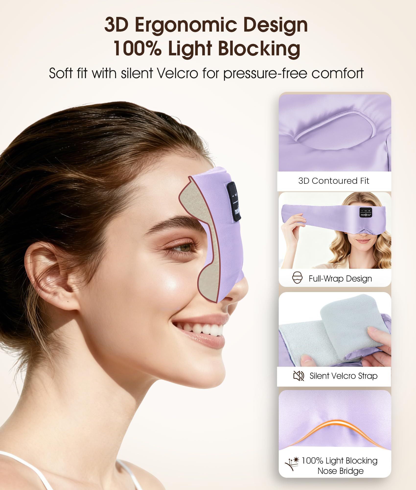 Mulberry Silk Bluetooth Sleep Mask