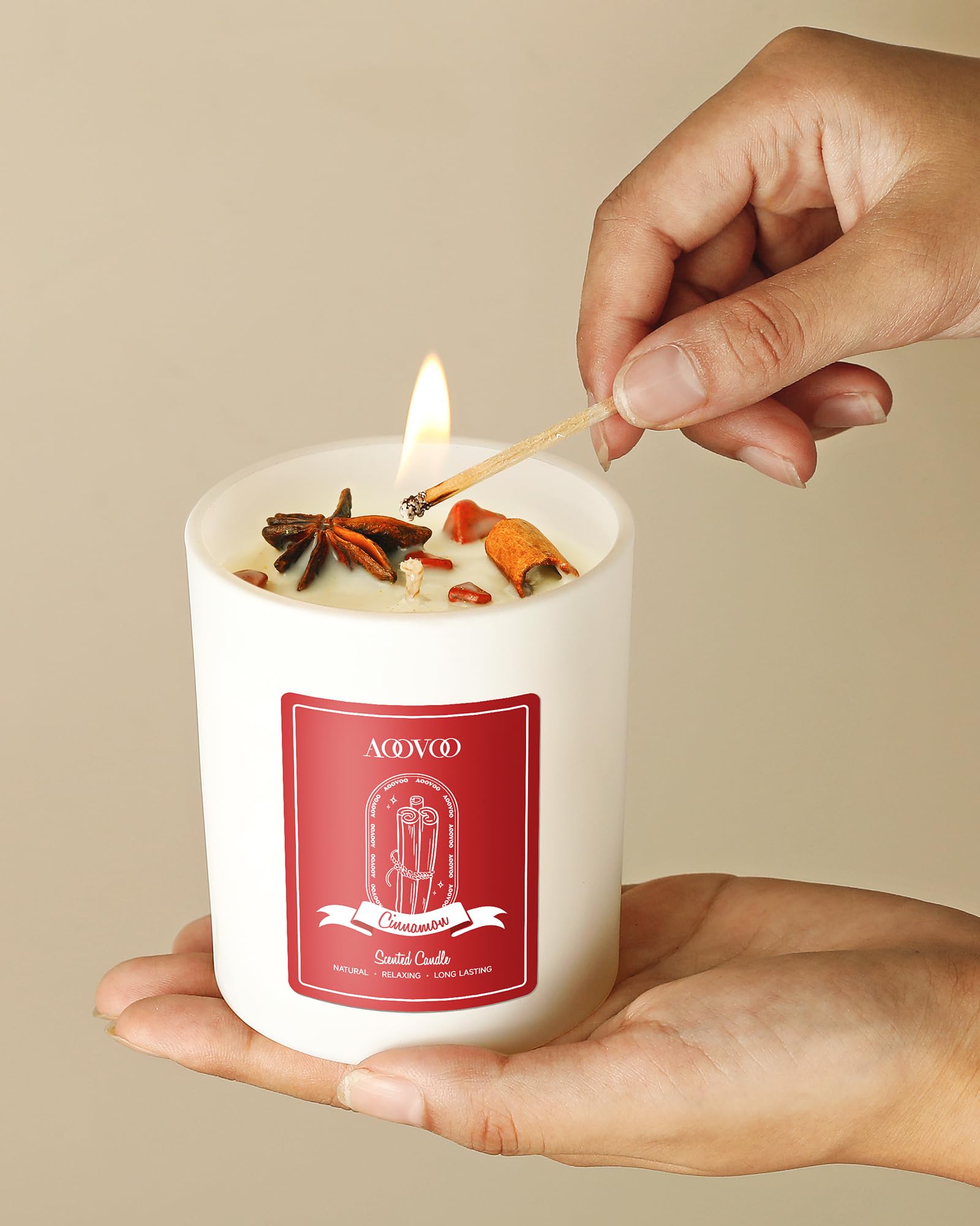 AOOVOO Lavender Candles