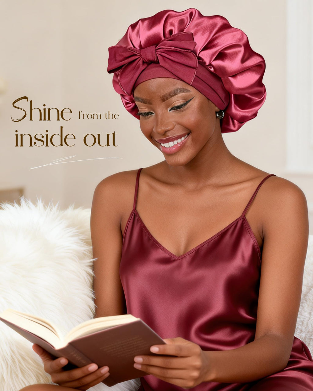 YANIBEST Adjustable Satin Bonnet