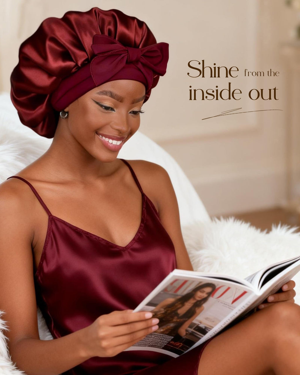 YANIBEST Adjustable Satin Bonnet