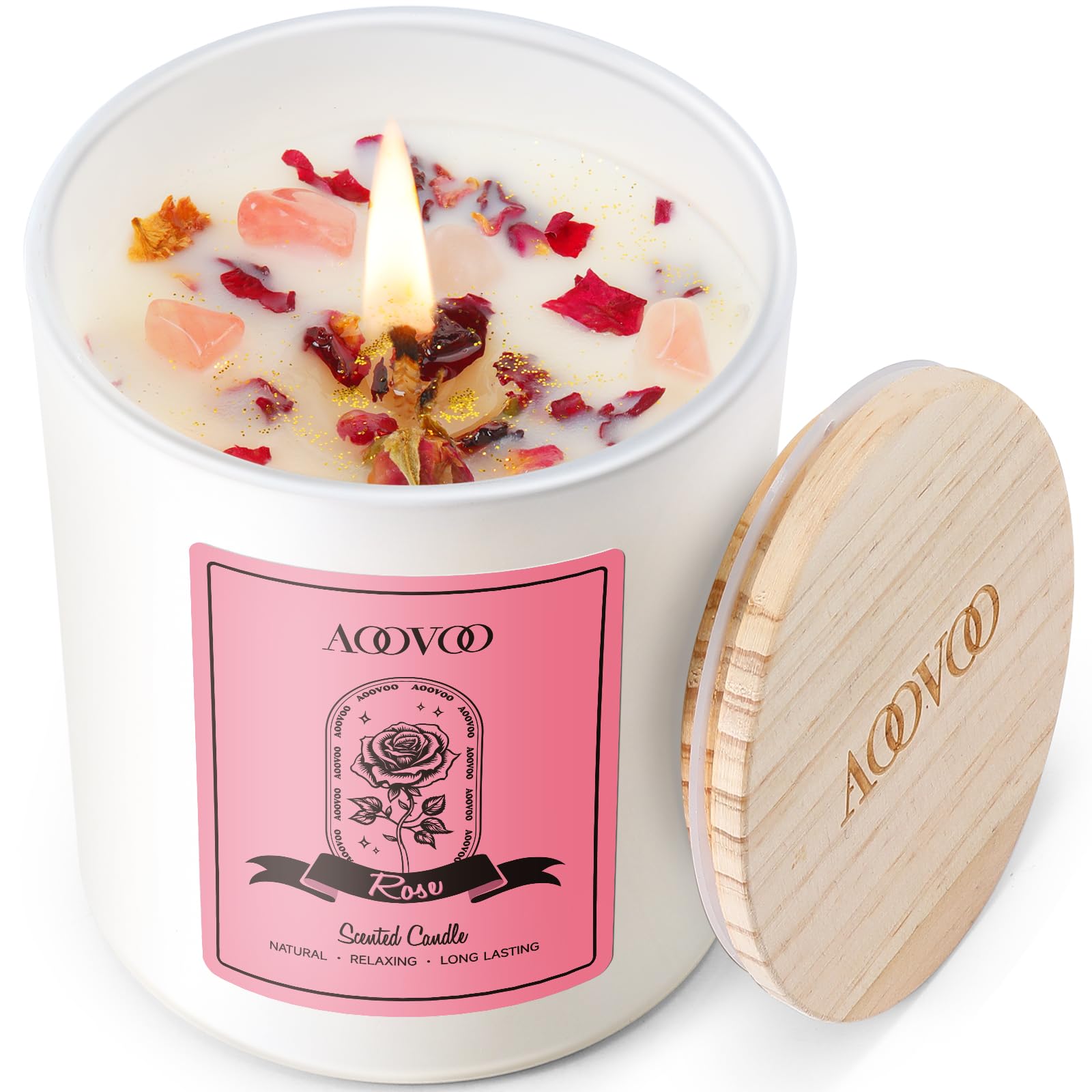AOOVOO Lavender Candles