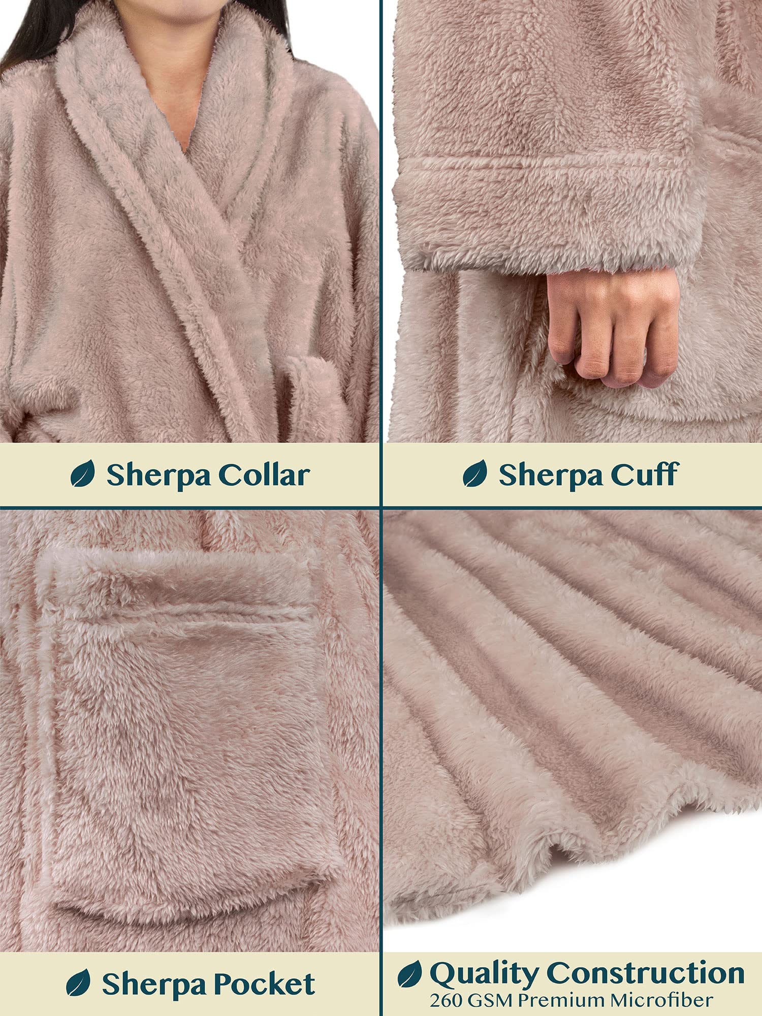 PAVILIA Plush Sherpa Robe