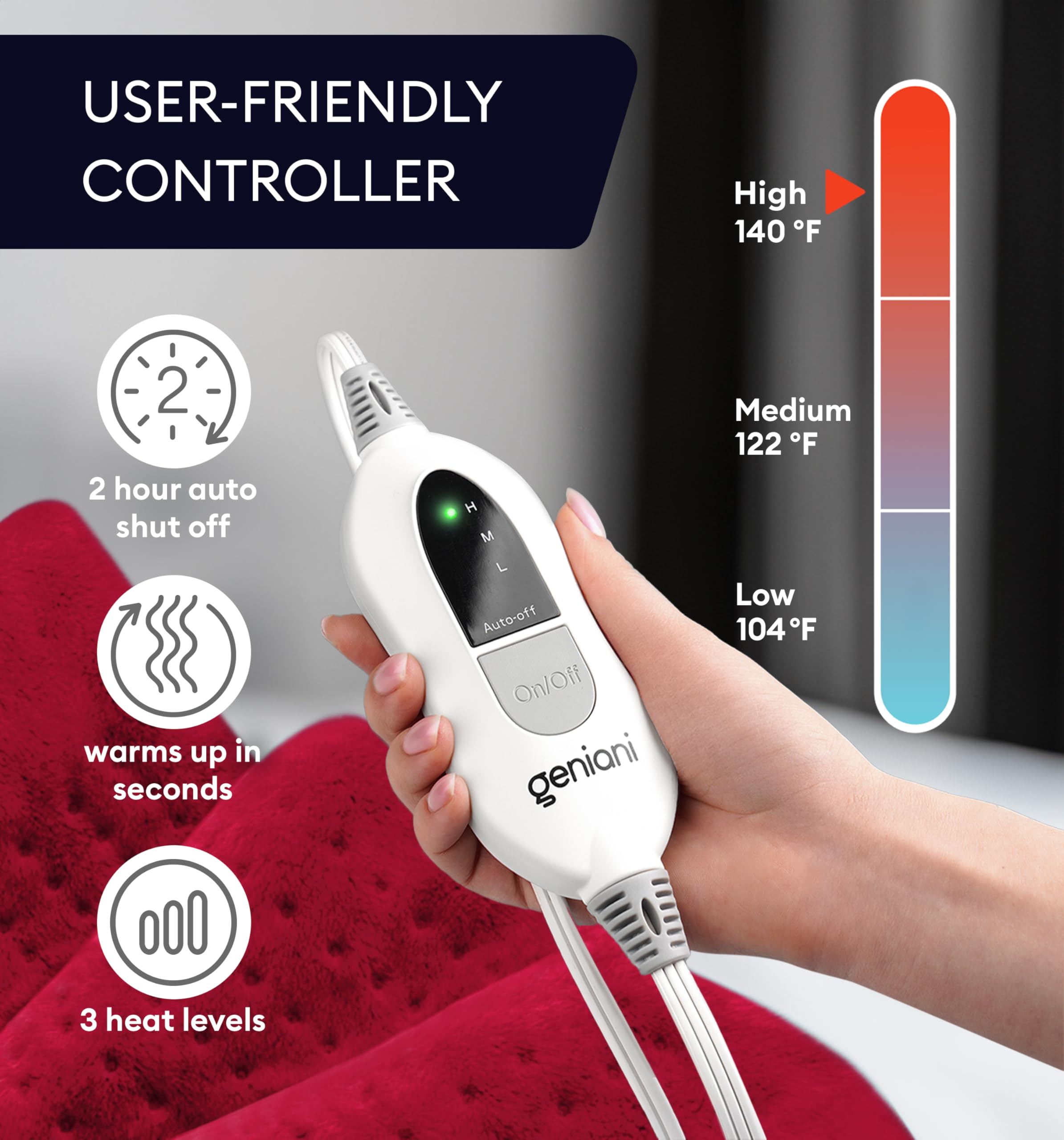 GENIANI 12×24 Electric Heating Pad