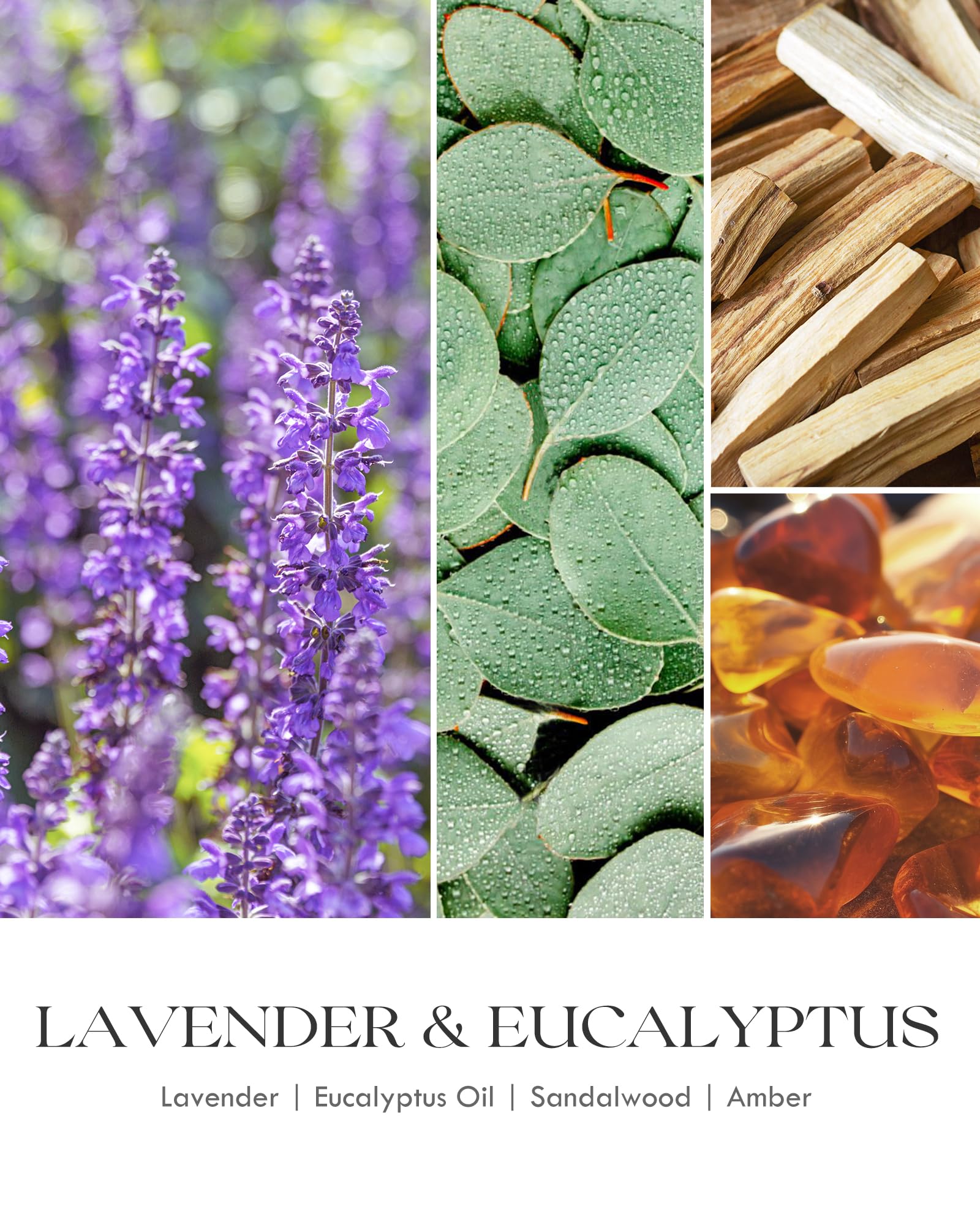 AOOVOO Lavender Candles
