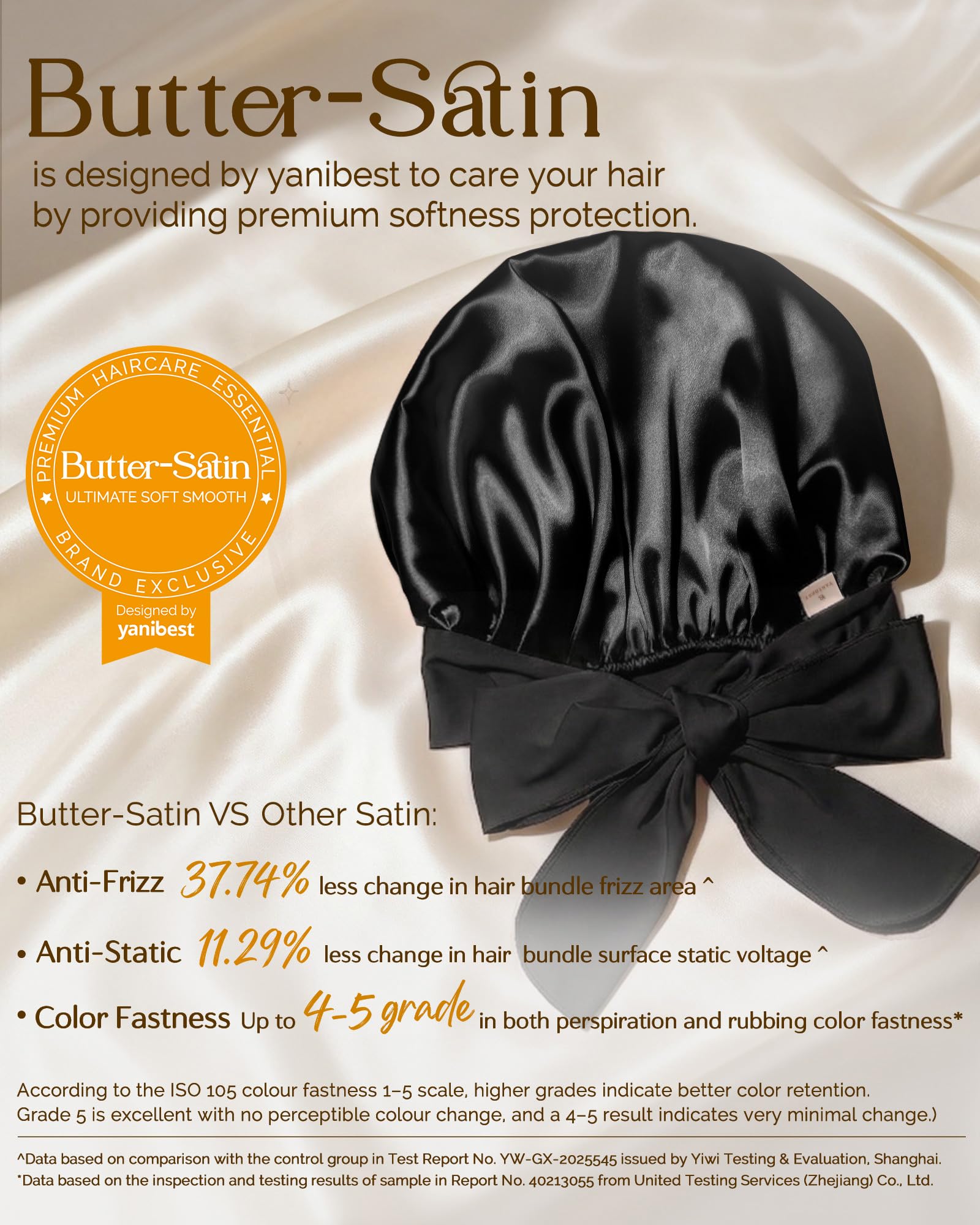 YANIBEST Adjustable Satin Bonnet