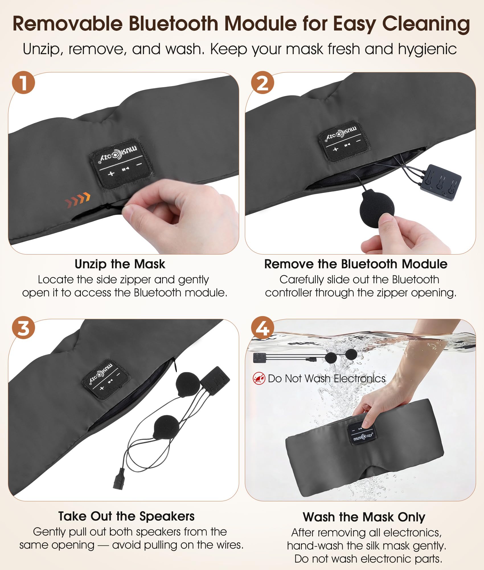 Mulberry Silk Bluetooth Sleep Mask