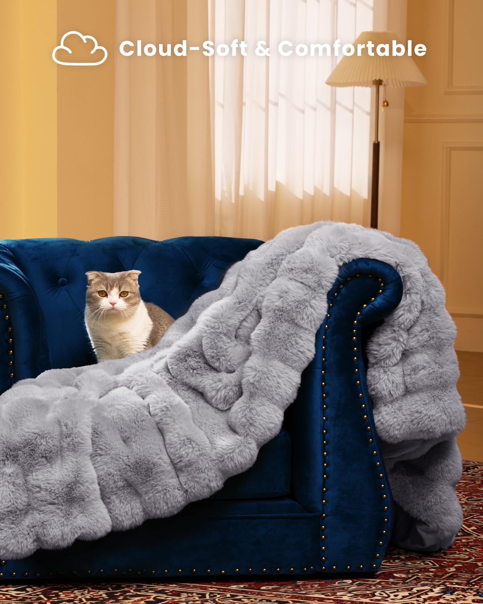Ultra Soft Cozy 50x60 Faux Fur Throw