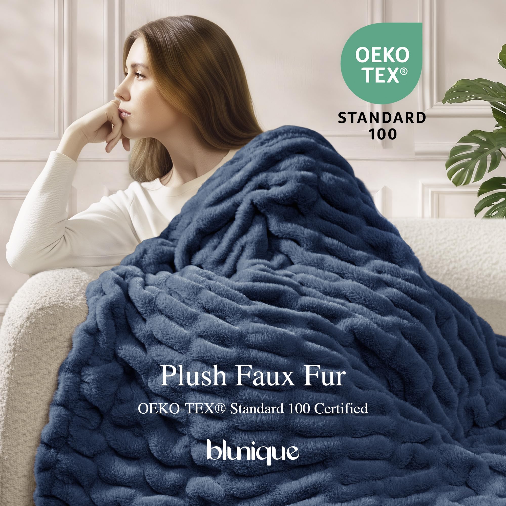 Ultra Soft Cozy 50x60 Faux Fur Throw