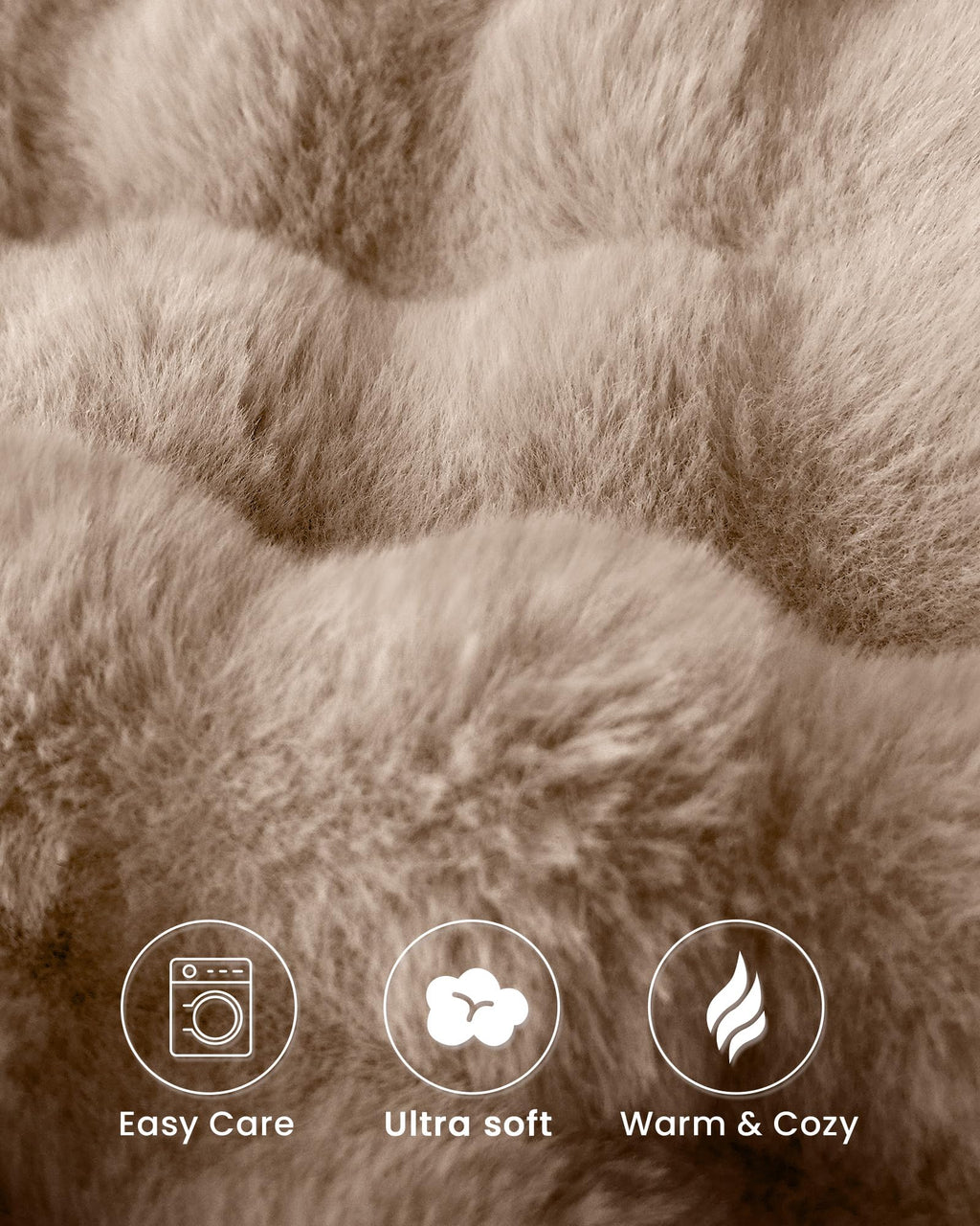 Ultra Soft Cozy 50x60 Faux Fur Throw