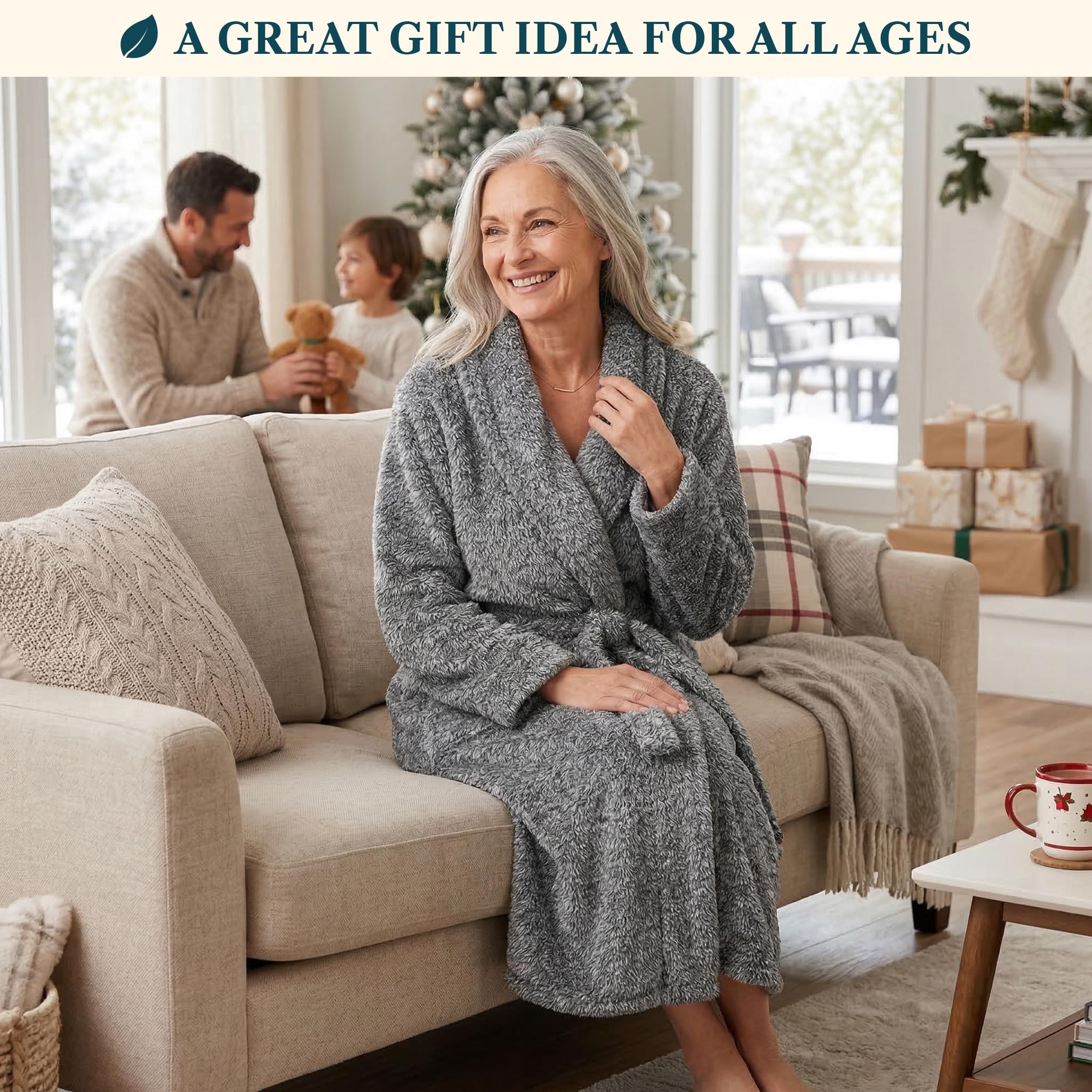 PAVILIA Plush Sherpa Robe