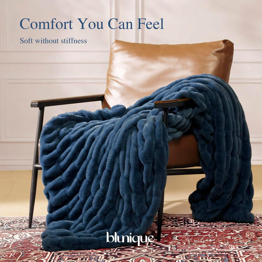 Ultra Soft Cozy 50x60 Faux Fur Throw