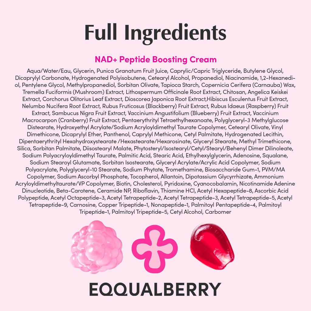 EQQUALBERRY NAD+ Peptide Boosting Cream