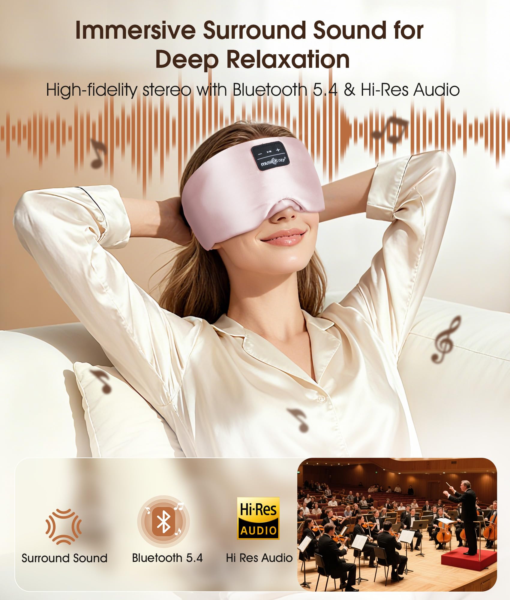 Mulberry Silk Bluetooth Sleep Mask