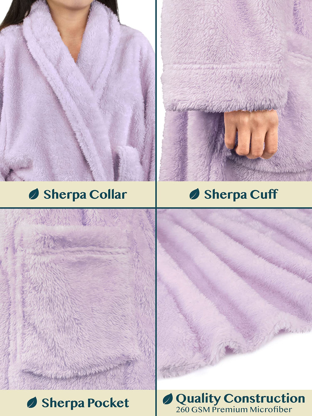 PAVILIA Plush Sherpa Robe