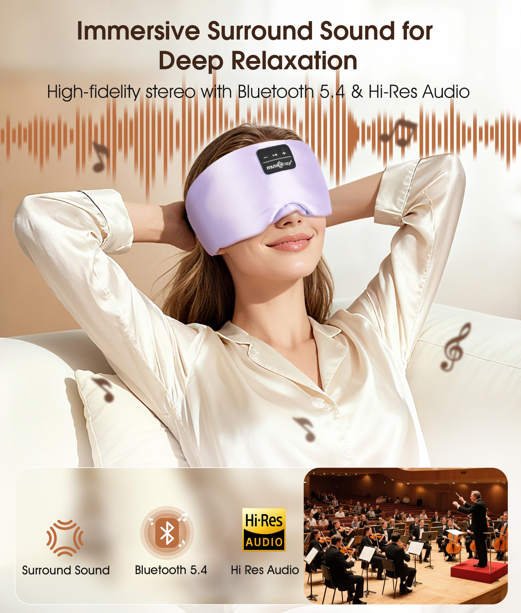 Mulberry Silk Bluetooth Sleep Mask