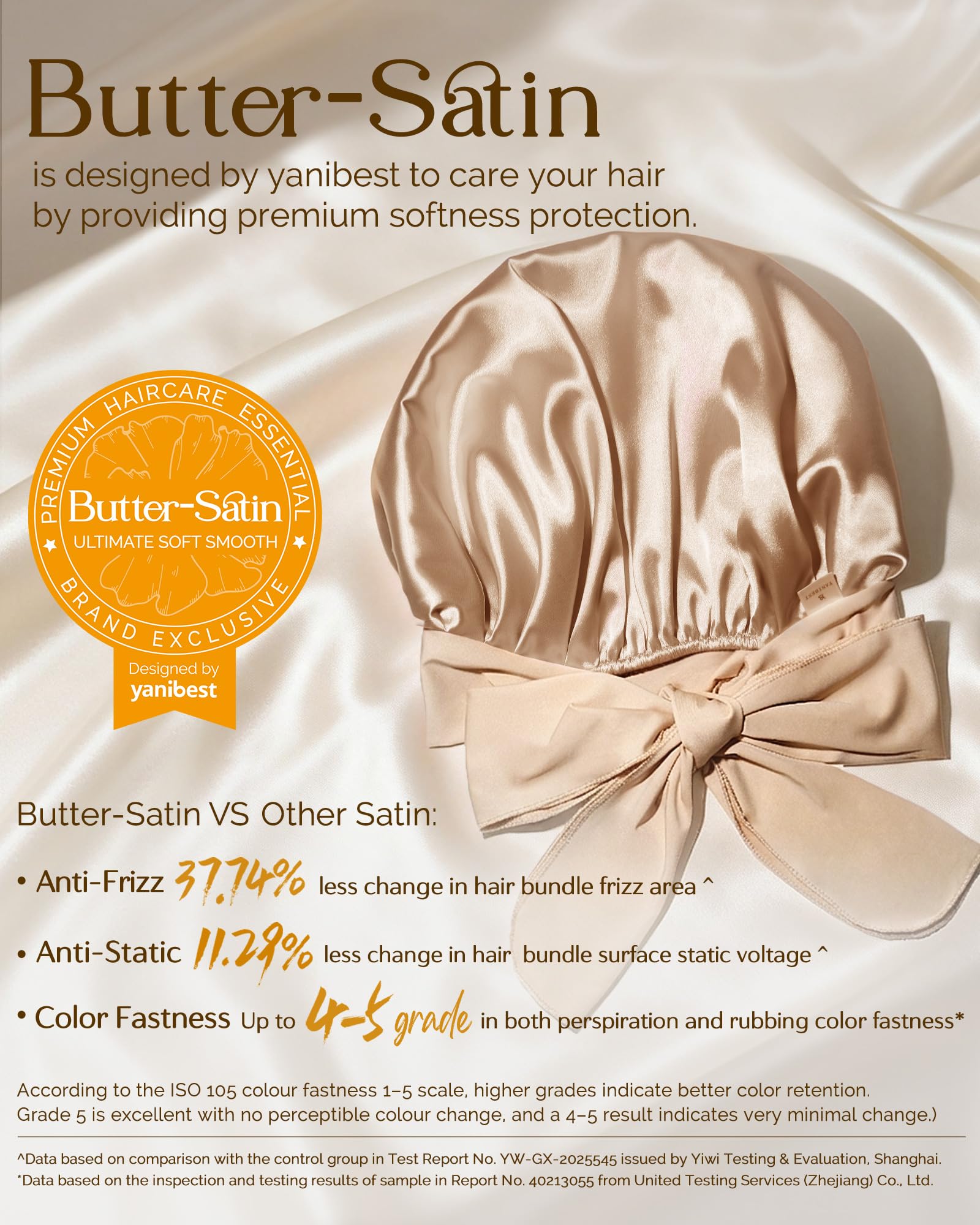 YANIBEST Adjustable Satin Bonnet