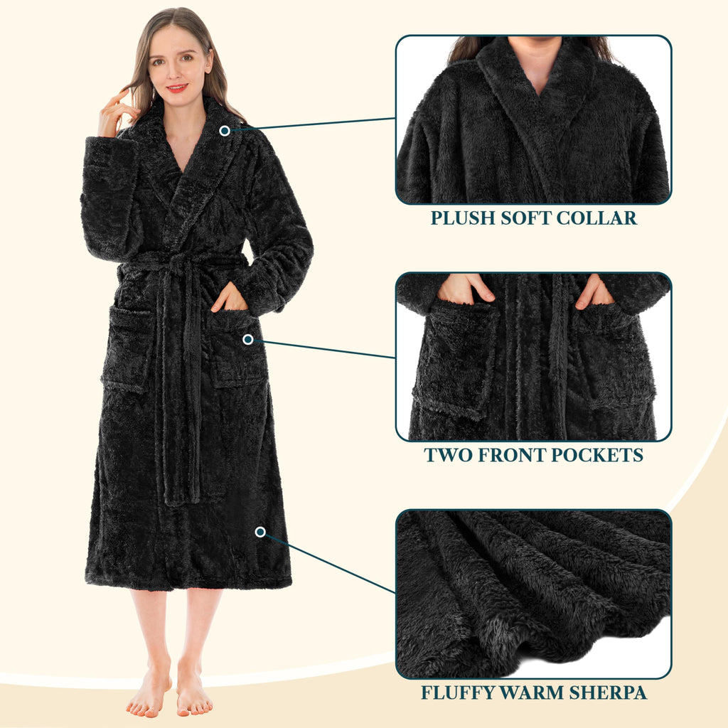 PAVILIA Plush Sherpa Robe