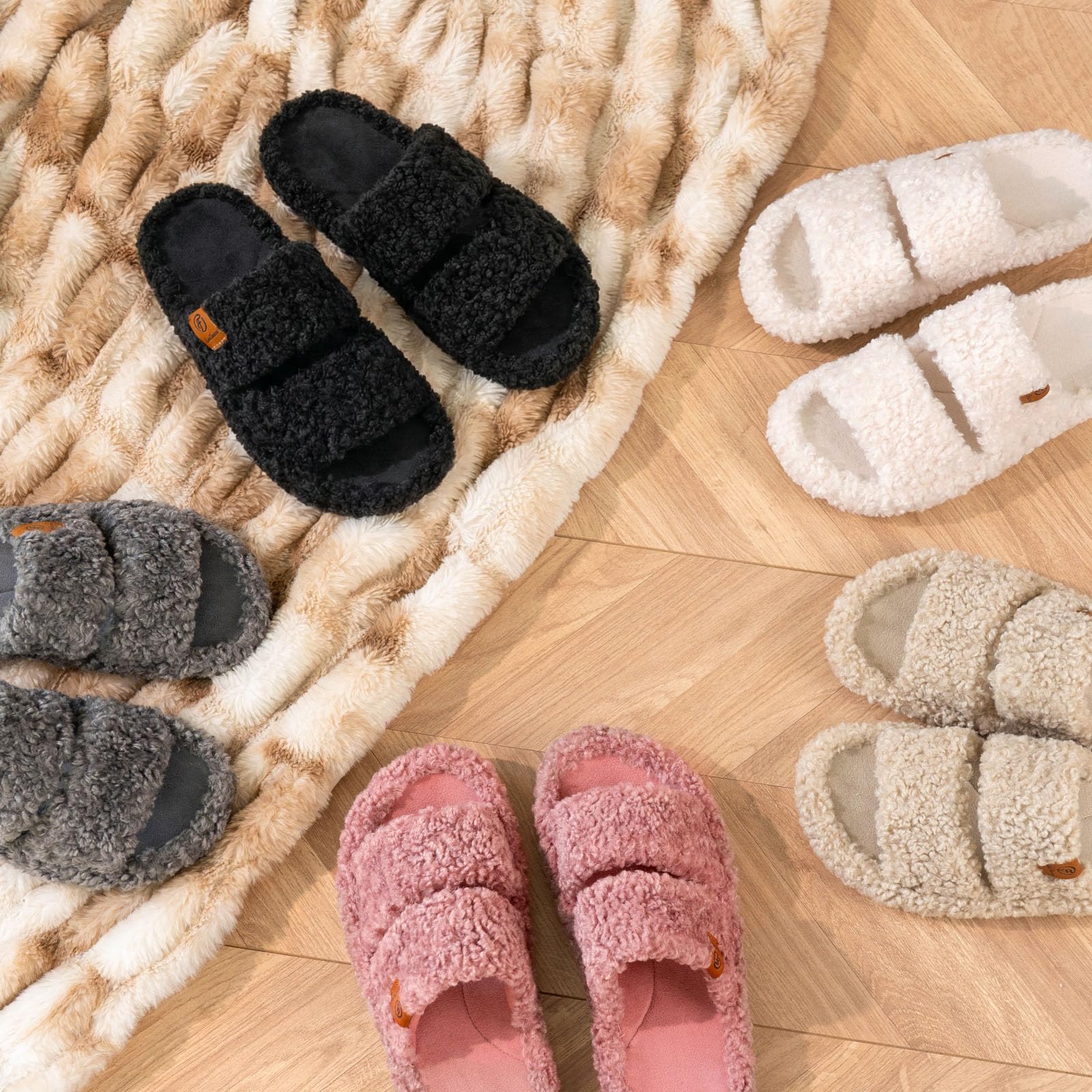 Fuzzy Memory Foam Slippers