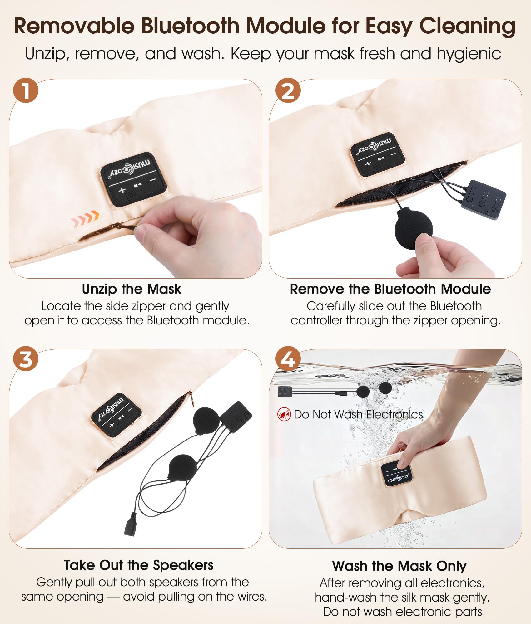 Mulberry Silk Bluetooth Sleep Mask