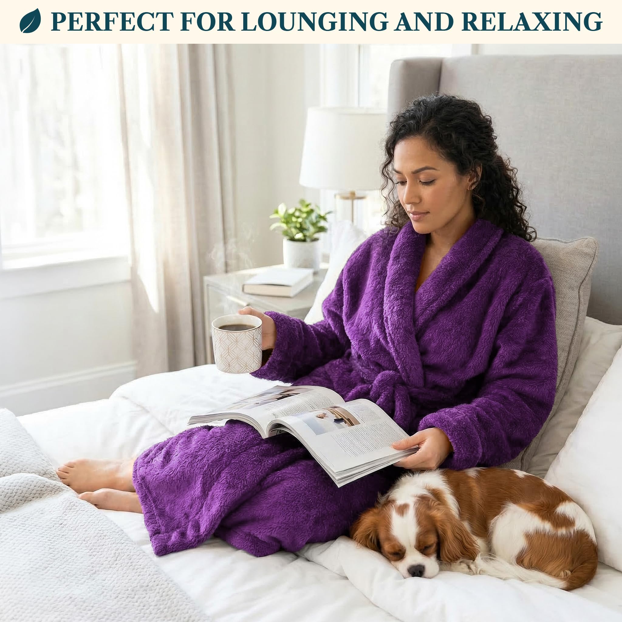 PAVILIA Plush Sherpa Robe