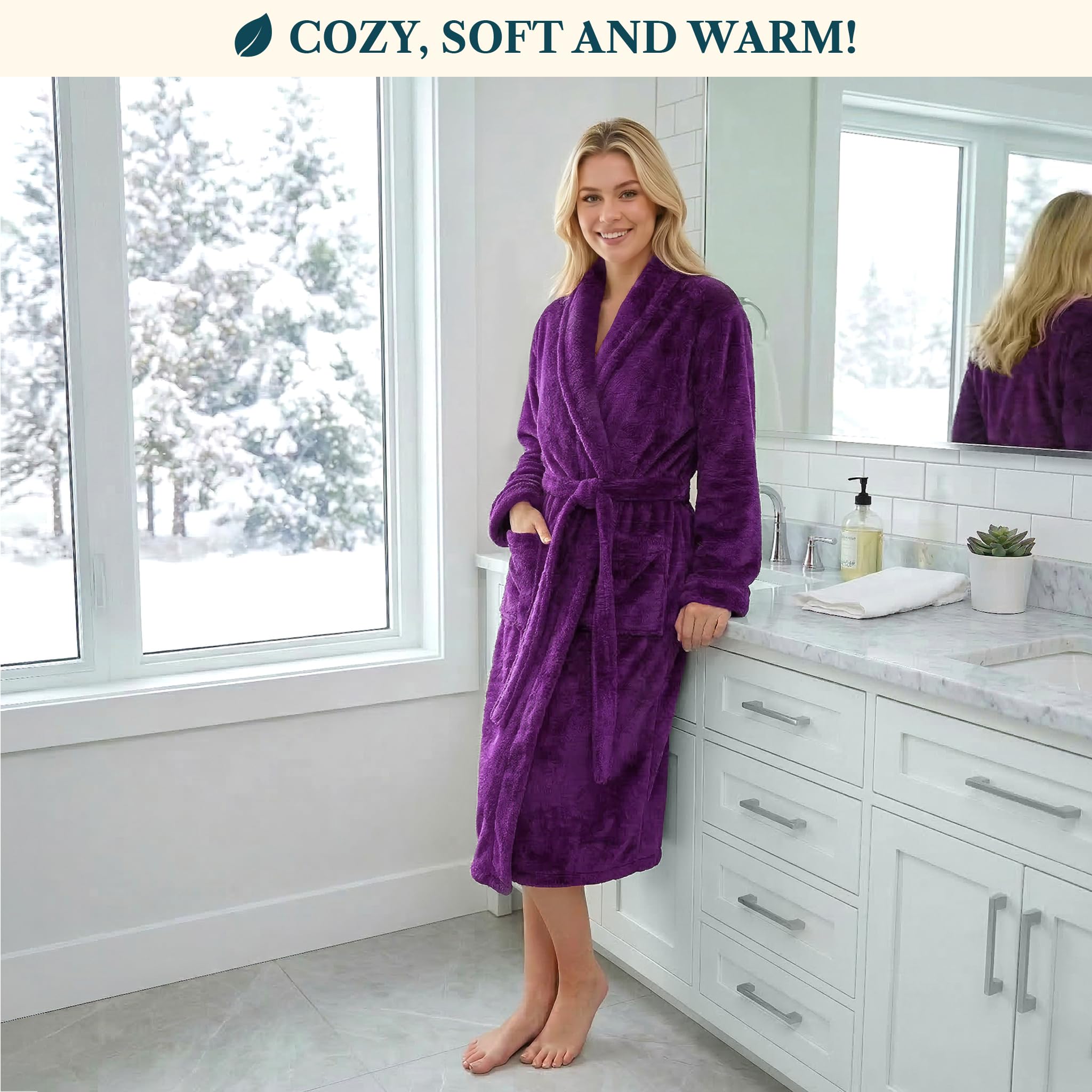 PAVILIA Plush Sherpa Robe