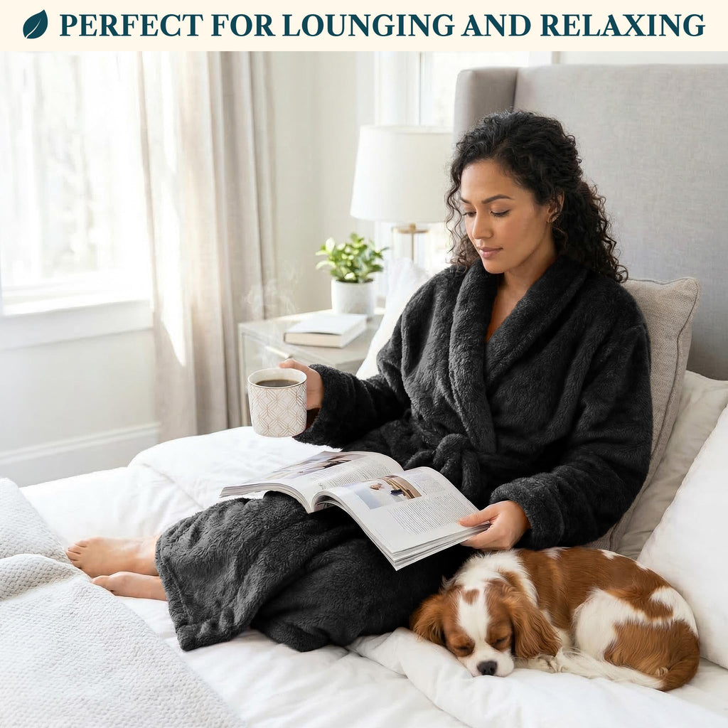 PAVILIA Plush Sherpa Robe