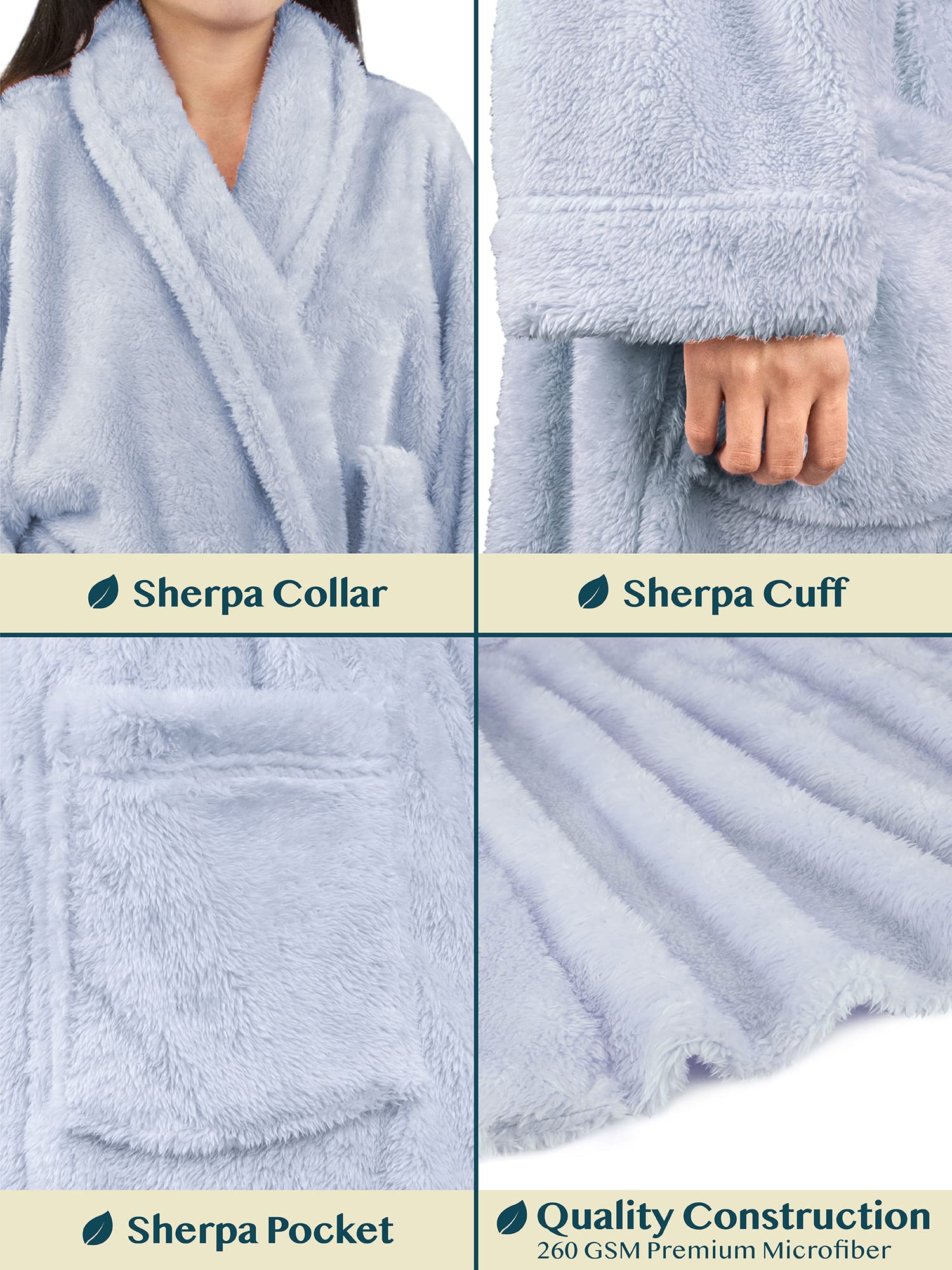 PAVILIA Plush Sherpa Robe