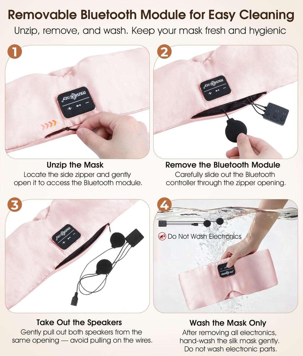 Mulberry Silk Bluetooth Sleep Mask