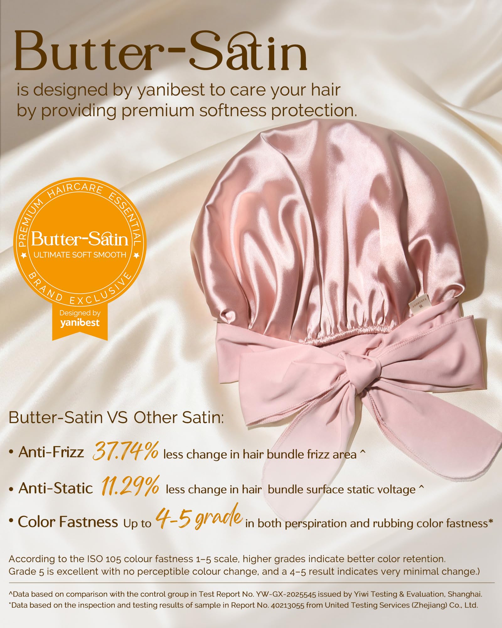 YANIBEST Adjustable Satin Bonnet