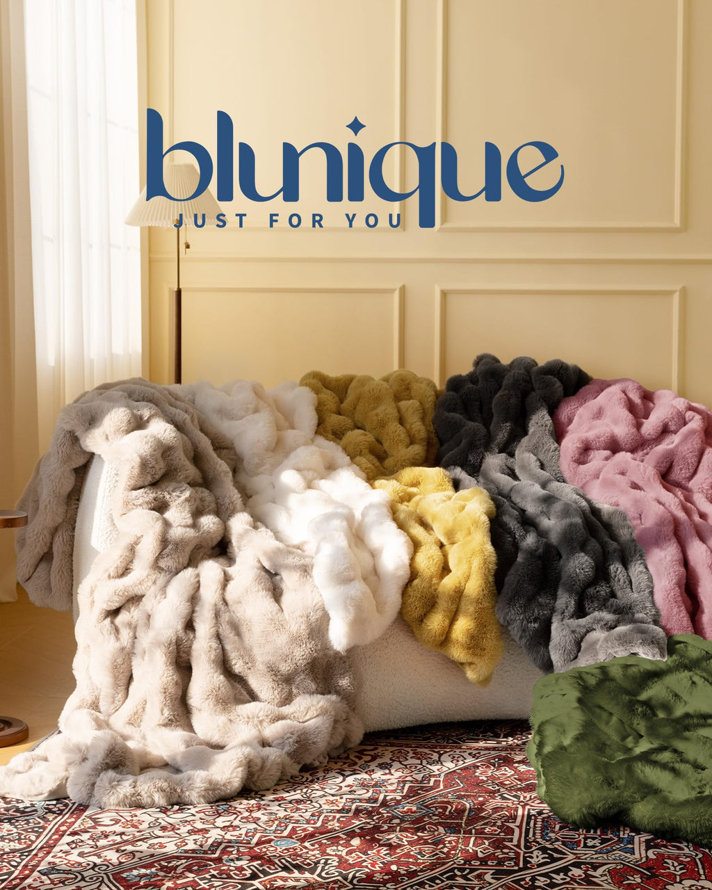 Ultra Soft Cozy 50x60 Faux Fur Throw