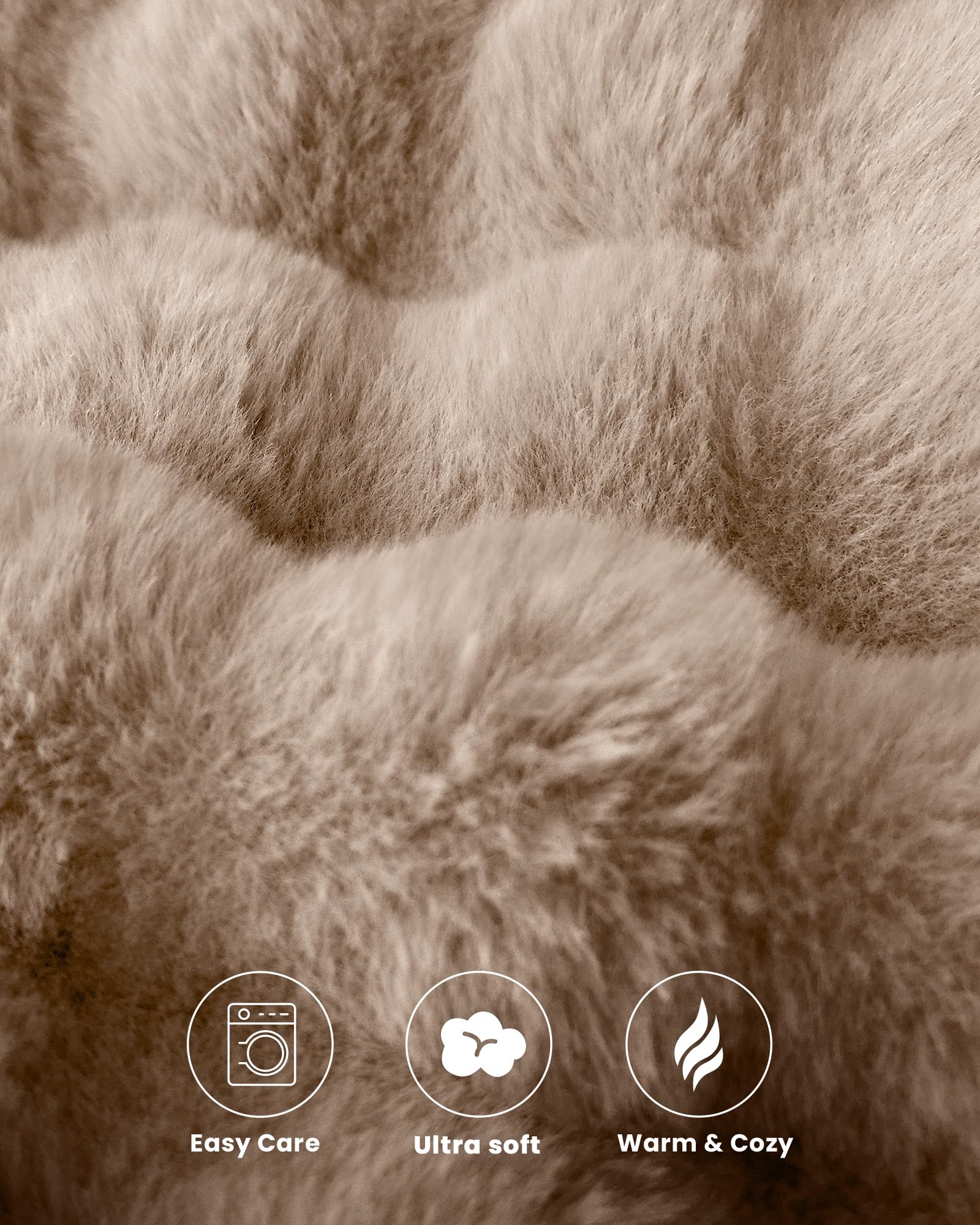 Ultra Soft Cozy 50x60 Faux Fur Throw